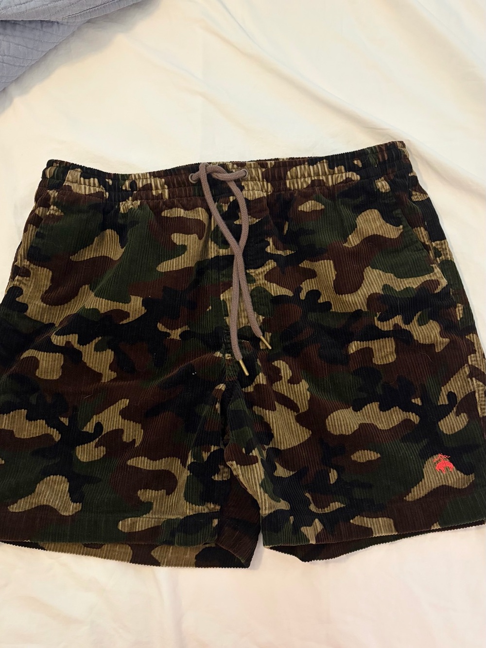 Brooks Brothers Olive and Brown Camouflage Corduroy Shorts